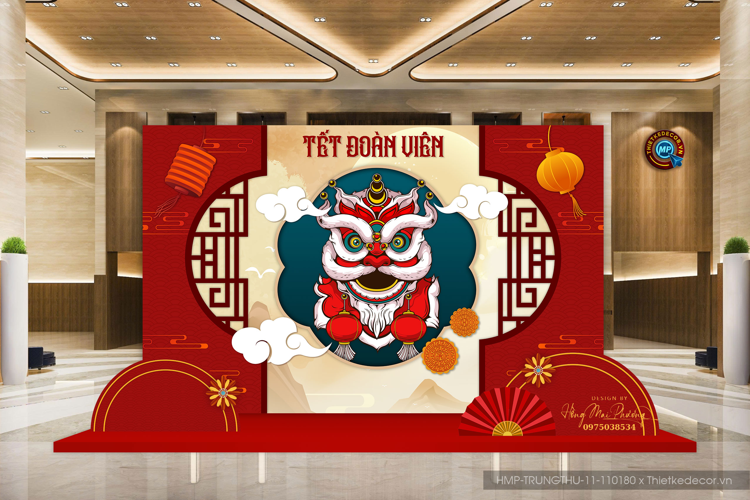 Tết đoàn viên. Trang trí Trung Thu đại sảnh Mall, Chung cư, Nhà Hàng, Khách Sạn Sang trọng